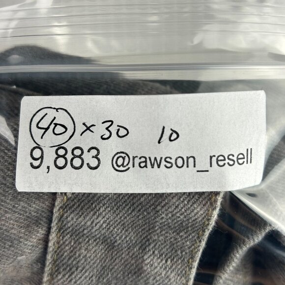 Godbody Baggy 90s Jeans 40x30 Hip Hop Gray Stitched Wide‎ Leg Streetwear Patch - Picture 7 of 7